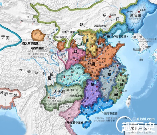 五代十国地图--图说五代十国时期中国版图